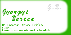 gyorgyi mercse business card